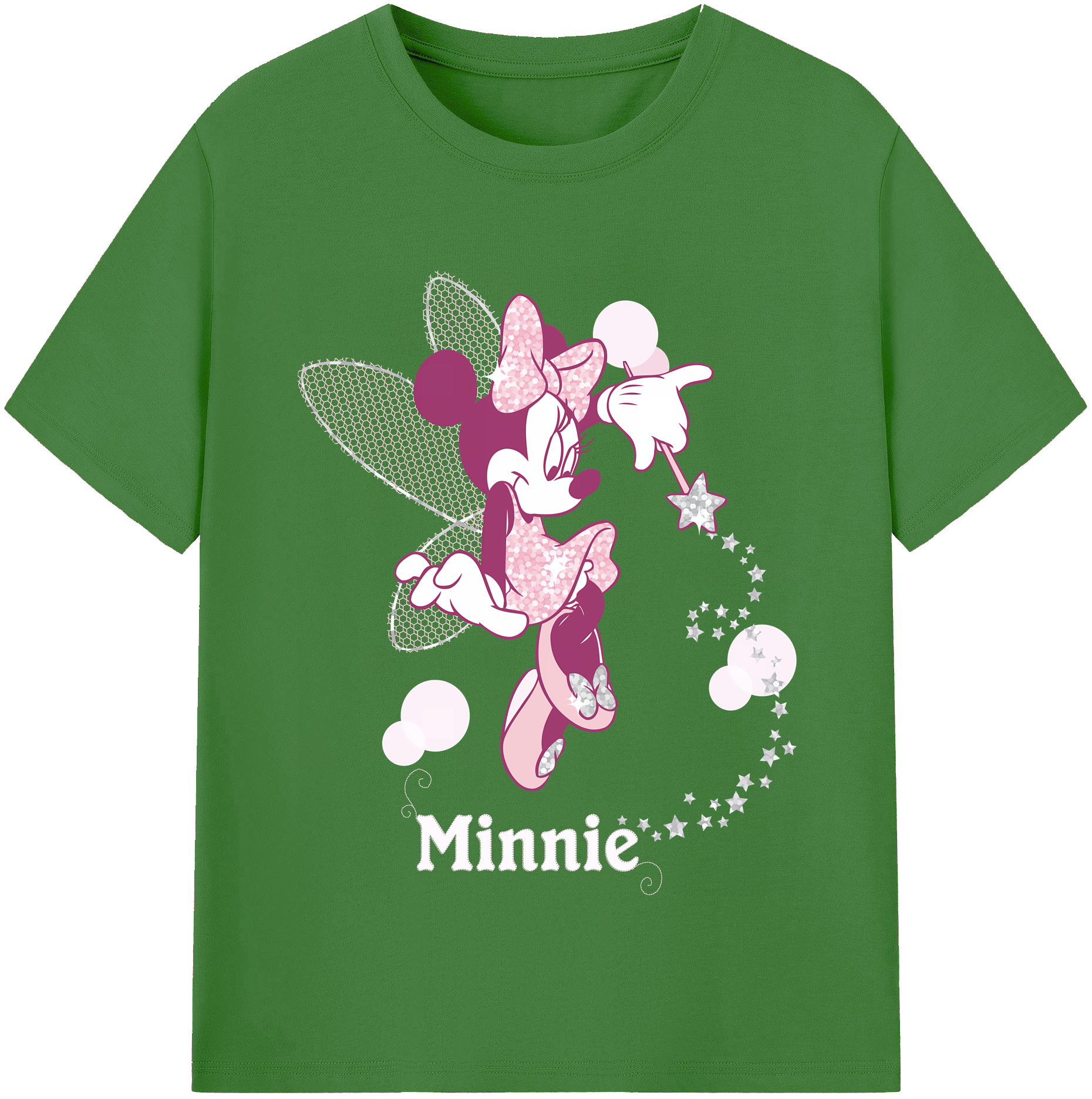 （画像用） ミッキーマウス Mickey Mouse レディースカジュアルプリントTシャツ（綿100％）